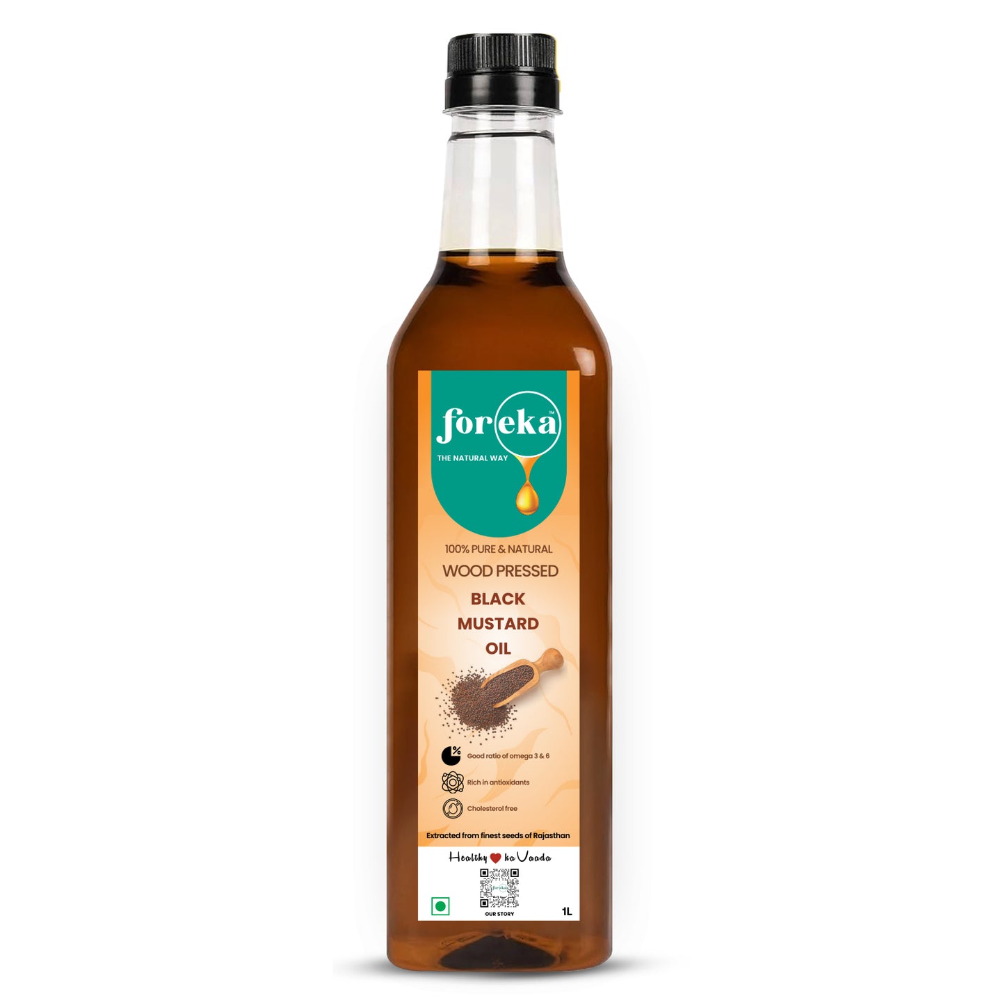 Foreka Wood Pressed Black Mustard Oil - 1L