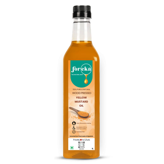 Foreka Wood Pressed Yellow Mustard Oil - 1L