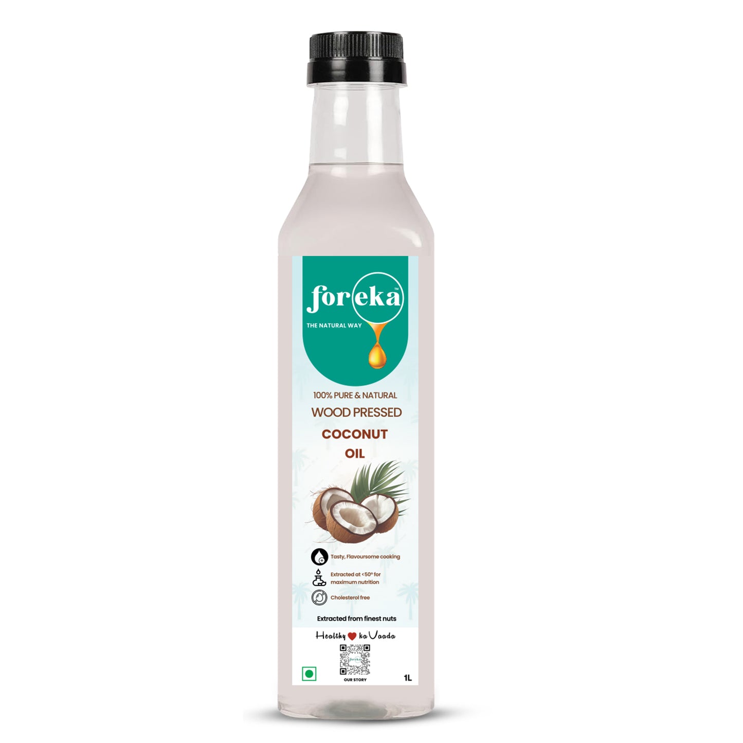 Foreka Wood Pressed Coconut Oil - 1L