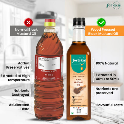 Foreka Wood Pressed Black Mustard Oil - 5L
