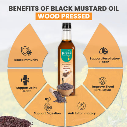 Foreka Wood Pressed Black Mustard Oil - 5L