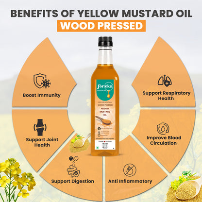 Foreka Wood Pressed Yellow Mustard Oil - 5L