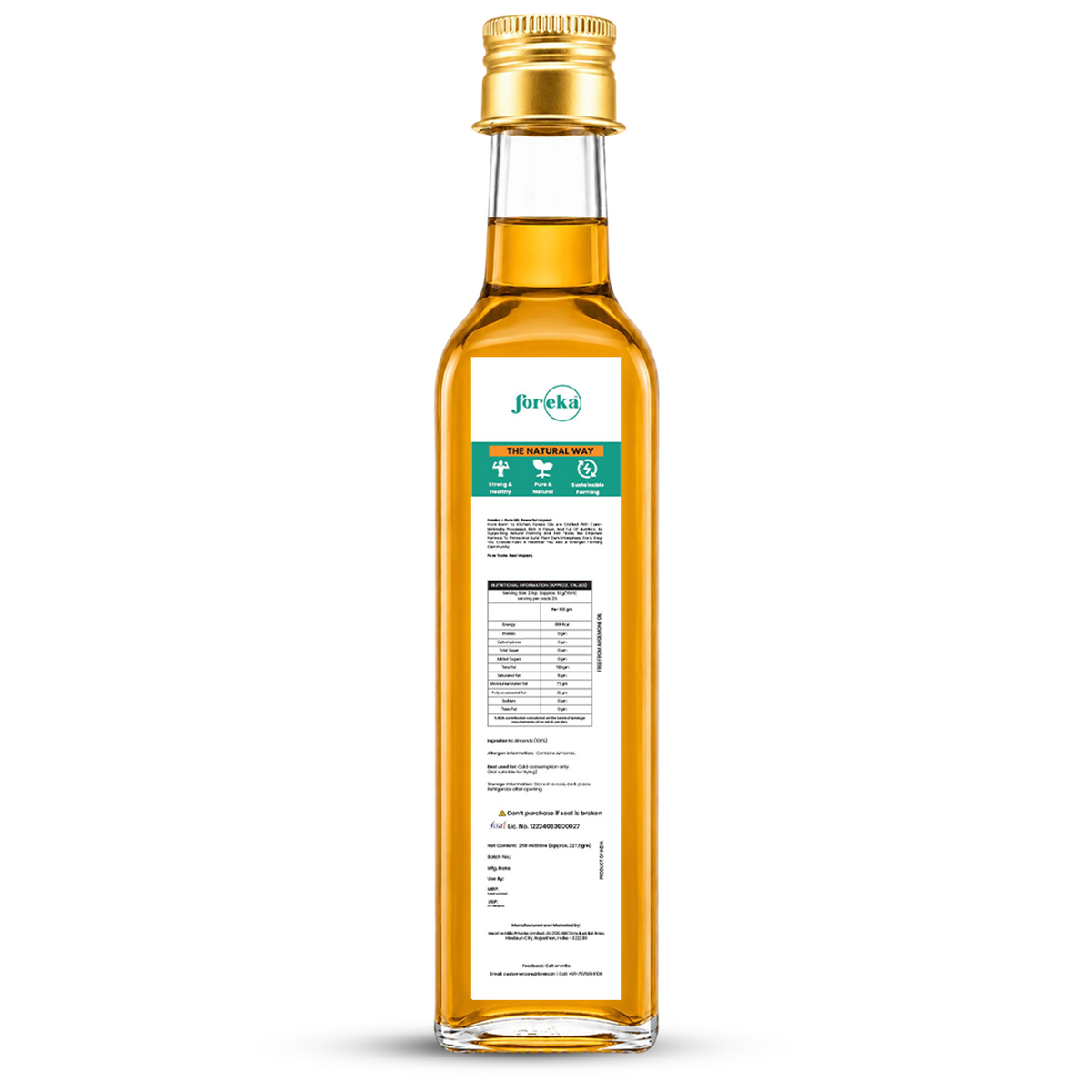 Foreka Wood Pressed Almond Oil - 250ML