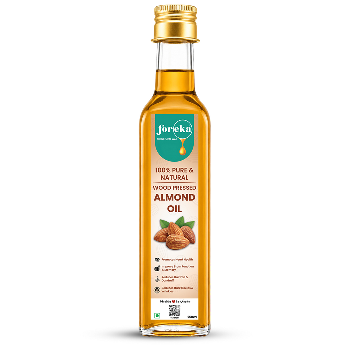 Foreka Wood Pressed Almond Oil - 250ML
