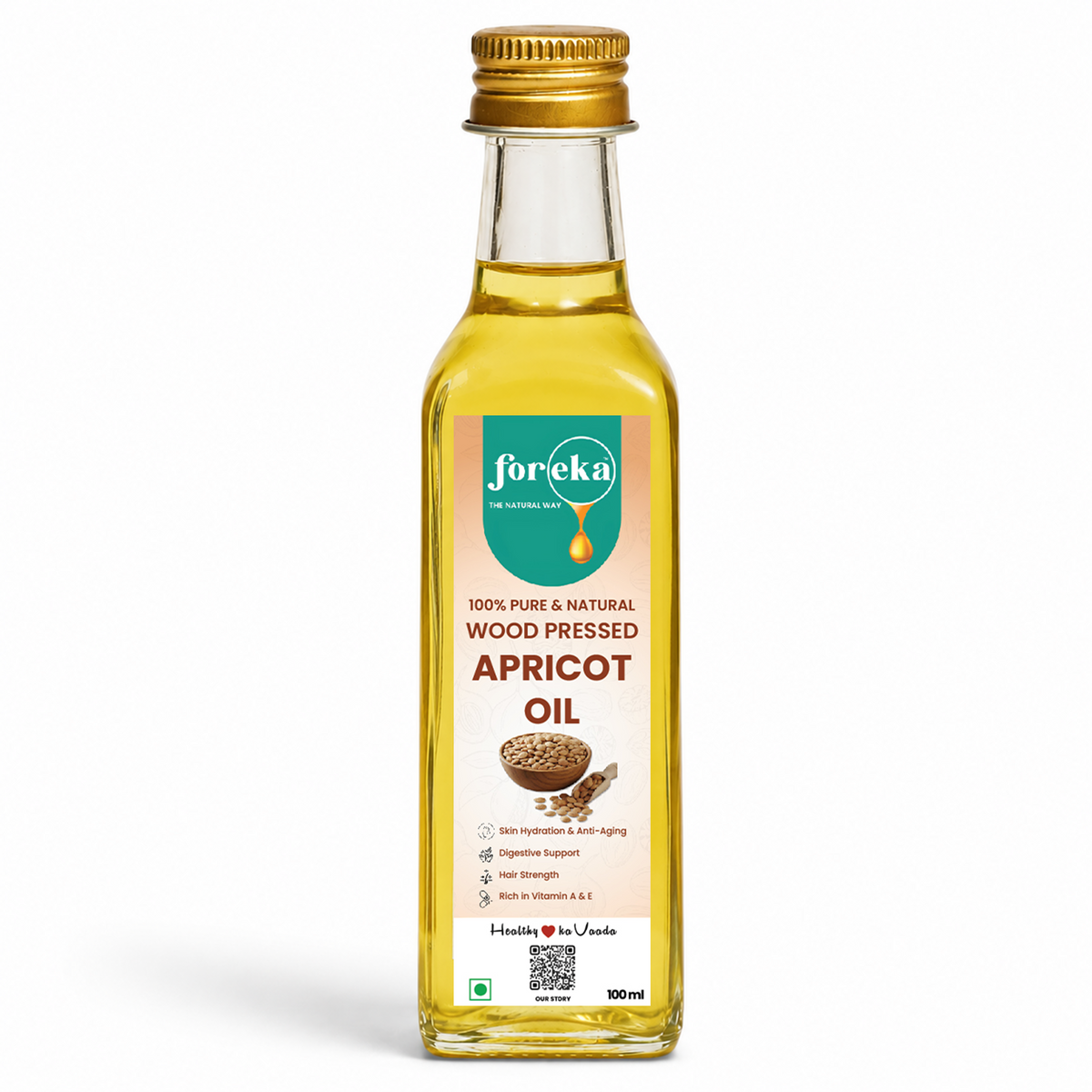 Foreka Wood Pressed Apricot Oil - 100ML