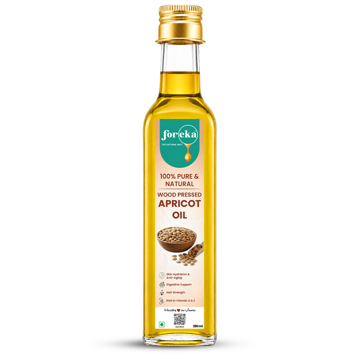 Foreka Wood Pressed Apricot Oil - 250ML
