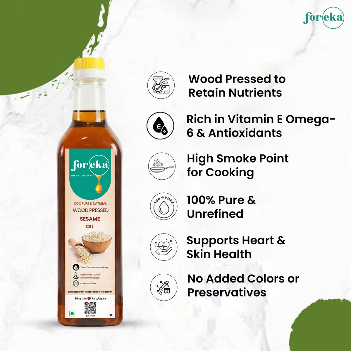 Foreka Wood Pressed Sesame Oil - 500ML