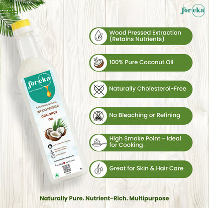 Foreka Wood Pressed Coconut Oil - 500ML