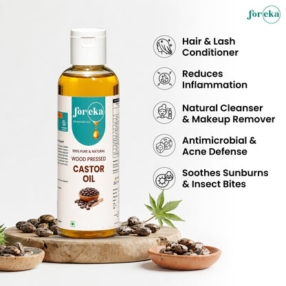 Foreka Wood Pressed Castor Oil - 100ML