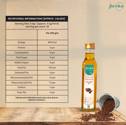 Foreka Wood Pressed Flaxseed Oil - 100ML