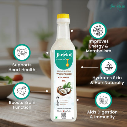 Foreka Wood Pressed Coconut Oil - 500ML