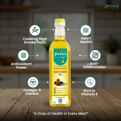Foreka Wood Pressed Sunflower Oil - 1L