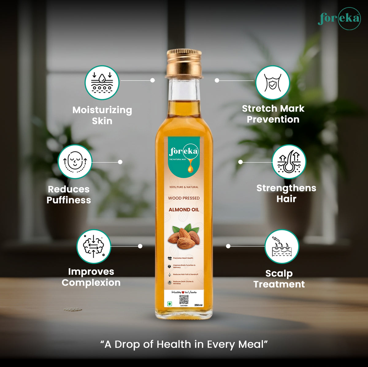 Foreka Wood Pressed Almond Oil - 250ML