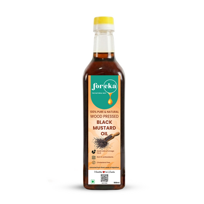 Foreka Wood Pressed Black Mustard Oil - 500ML