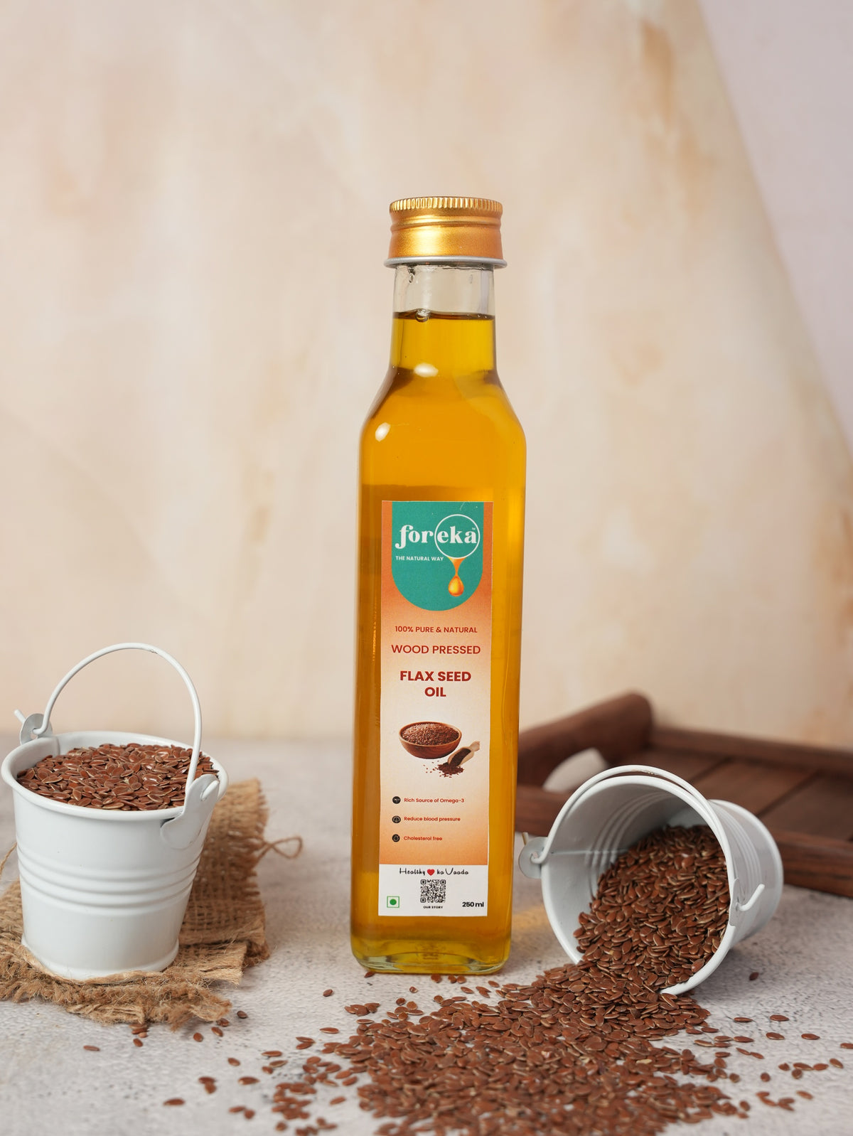 Foreka Wood Pressed Flaxseed Oil - 100ML