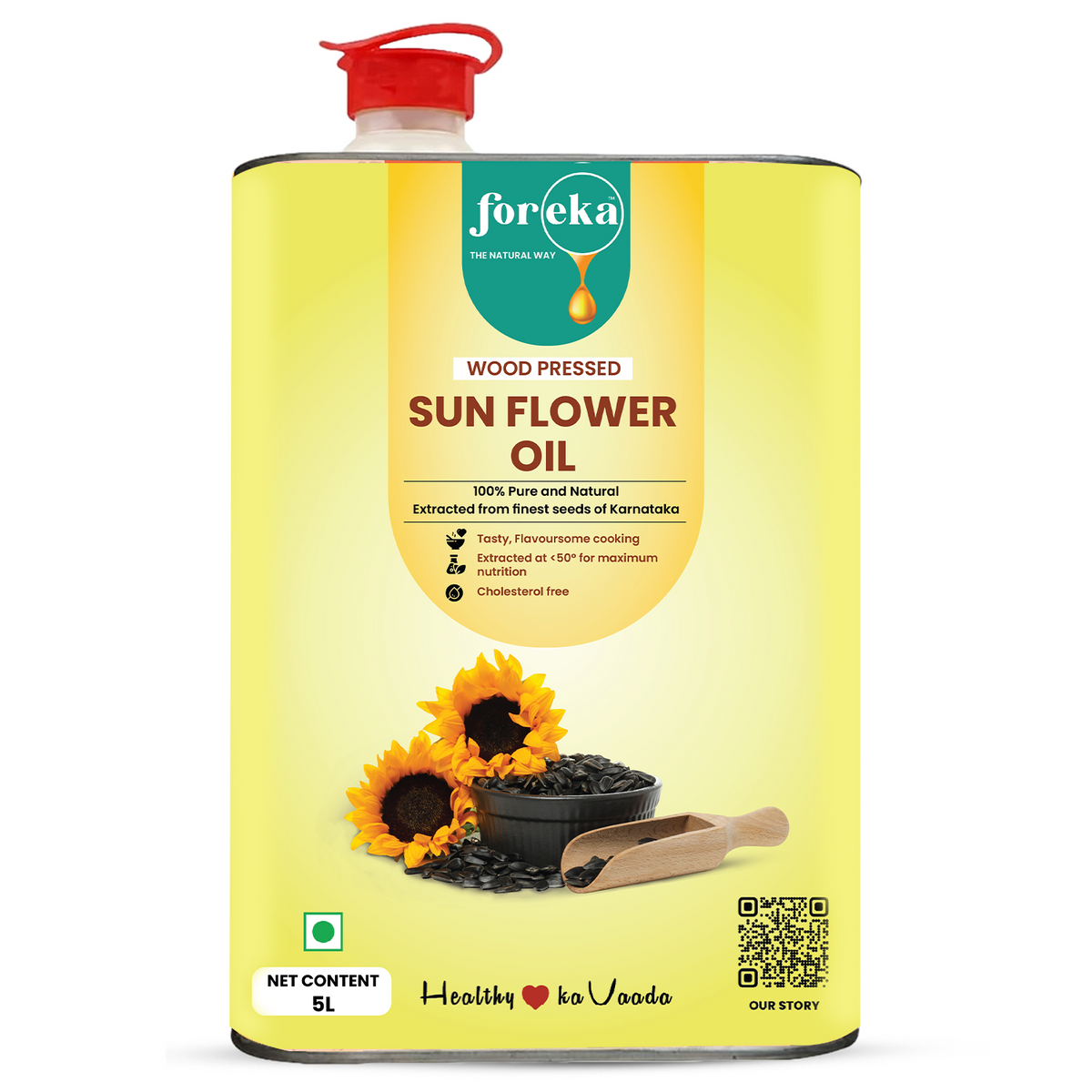 Foreka Wood Pressed Sunflower Oil - 5L