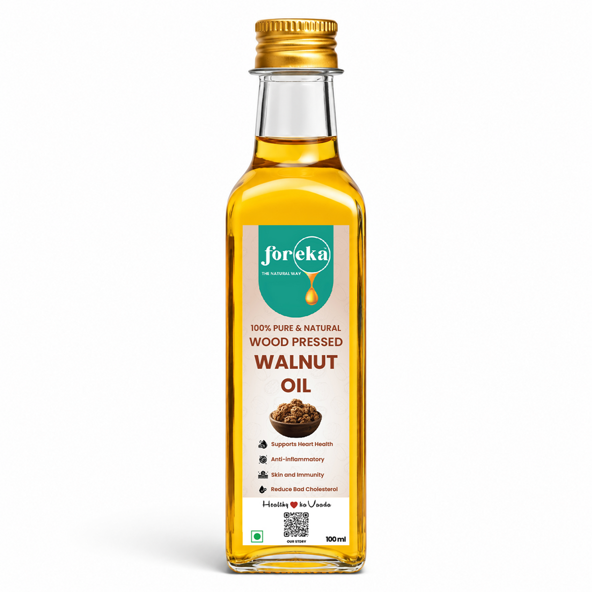 Foreka Wood Pressed Walnut Oil - 100ML