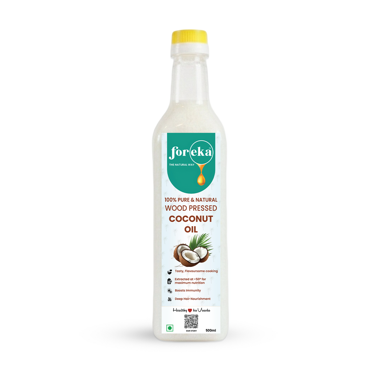 Foreka Wood Pressed Coconut Oil - 500ML